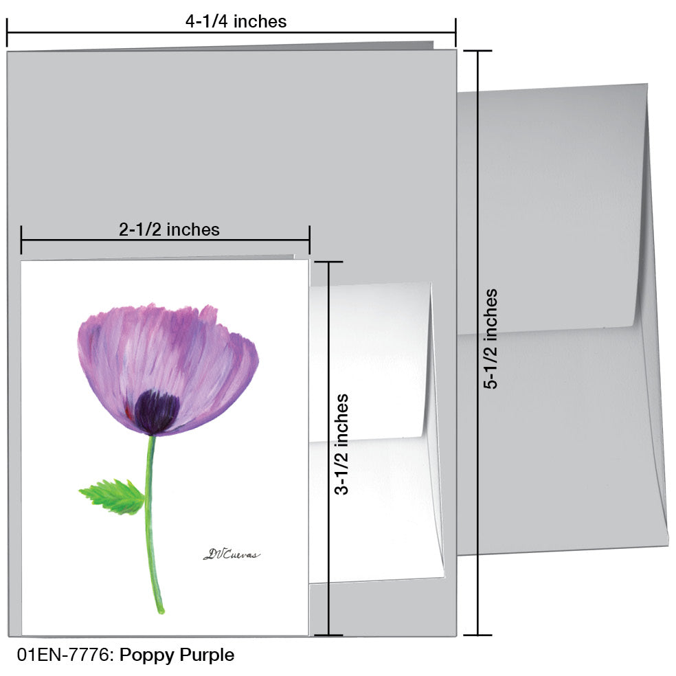 Poppy Purple, Greeting Card (7776)