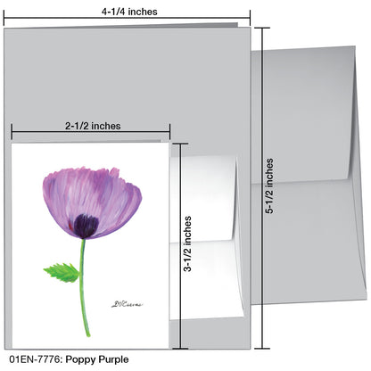 Poppy Purple, Greeting Card (7776)