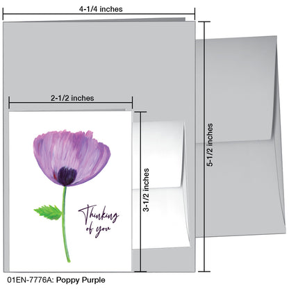 Poppy Purple, Greeting Card (7776A)