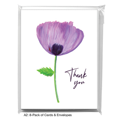 Poppy Purple, Greeting Card (7776B)