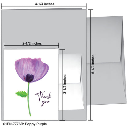 Poppy Purple, Greeting Card (7776B)