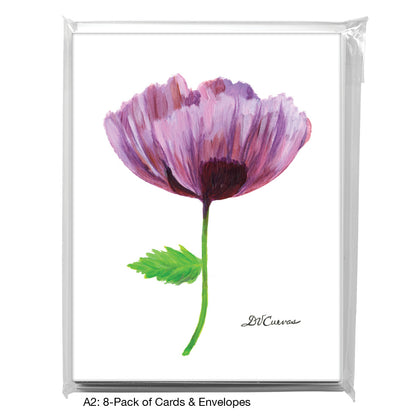 Poppy Tender Violet, Greeting Card (7780)