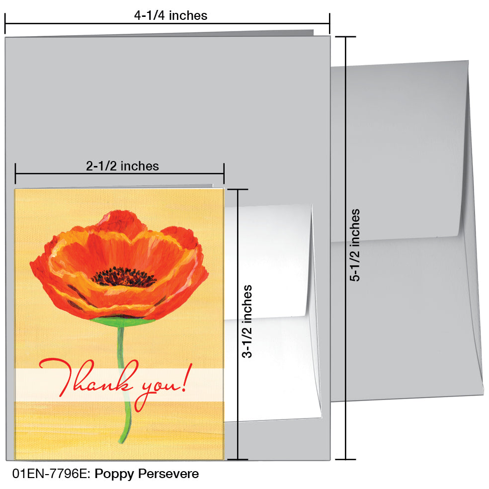 Poppy Persevere, Greeting Card (7796E)