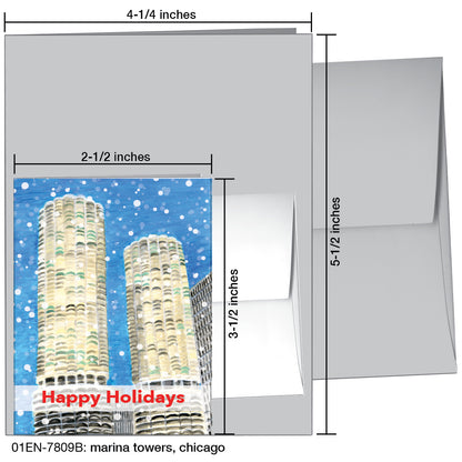 Marina Towers, Chicago, Greeting Card (7809B)