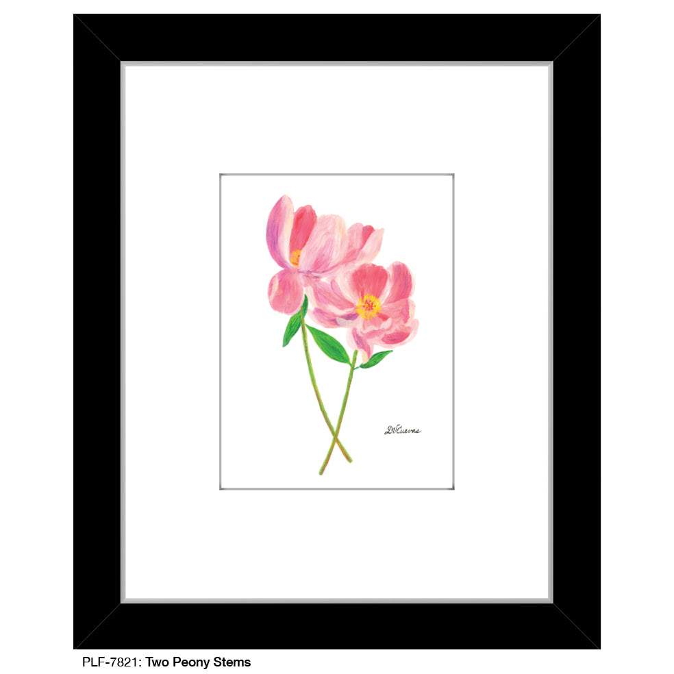 Two Peony Stems, Print (#7821)