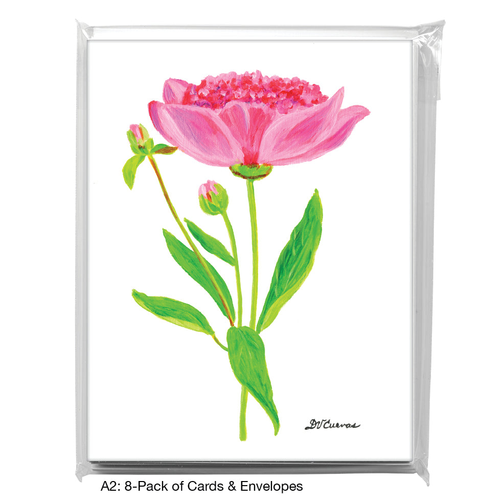 Three Peony Blossoms, Greeting Card (7825)