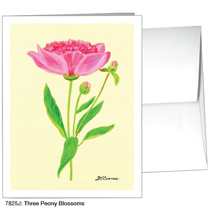 Three Peony Blossoms, Greeting Card (7825J)