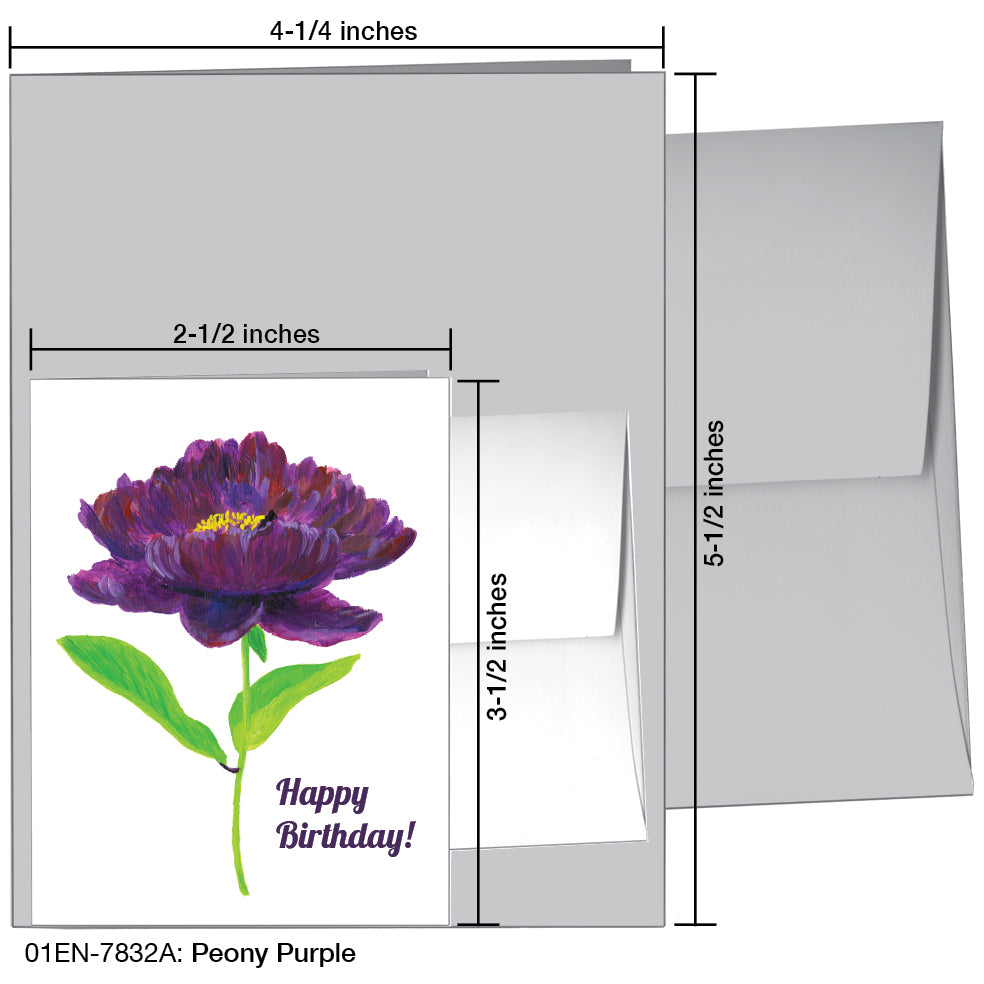 Peony Purple, Greeting Card (7832A)