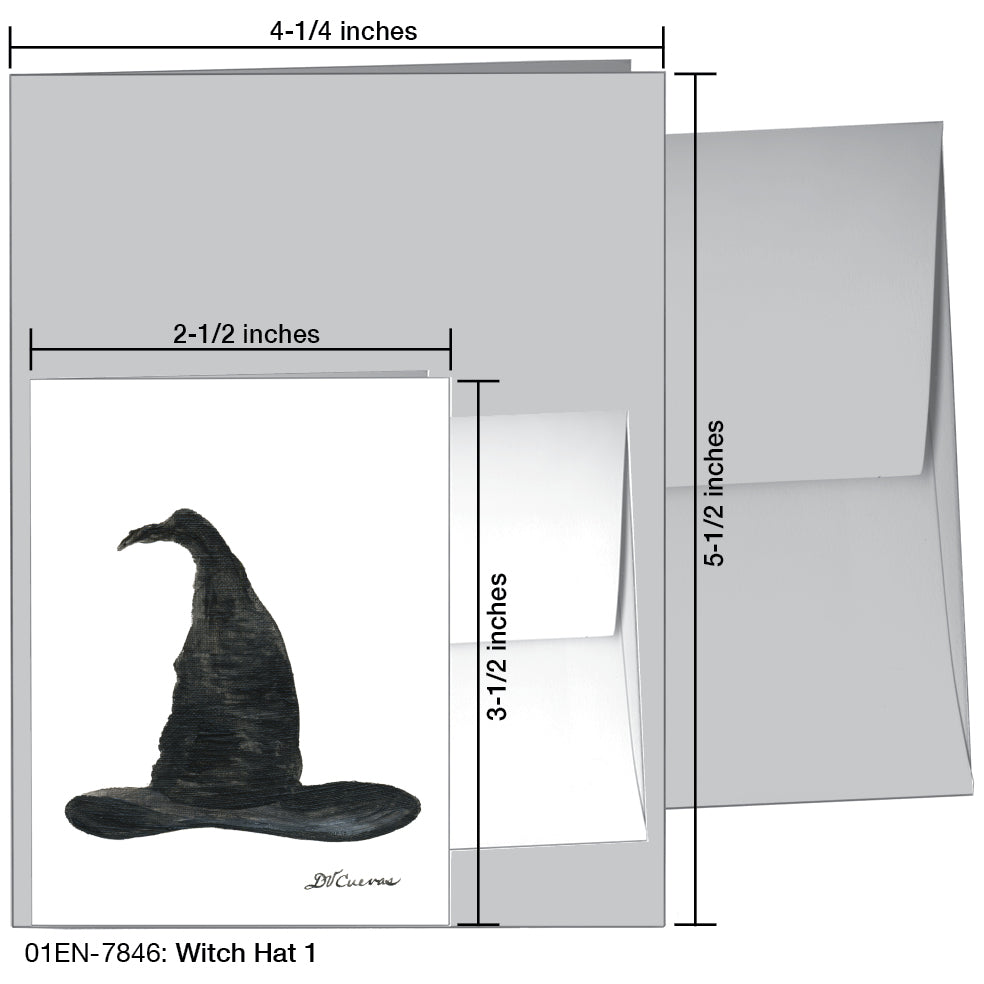 Witch Hat 1, Greeting Card (7846)