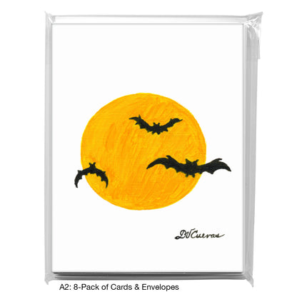 Full Moon Bats, Greeting Card (7855)