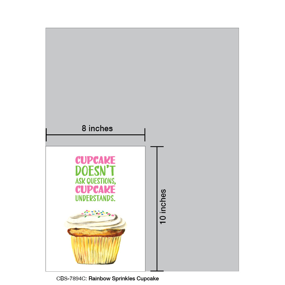 Rainbow Sprinkles Cupcake, Card Board (7894C)