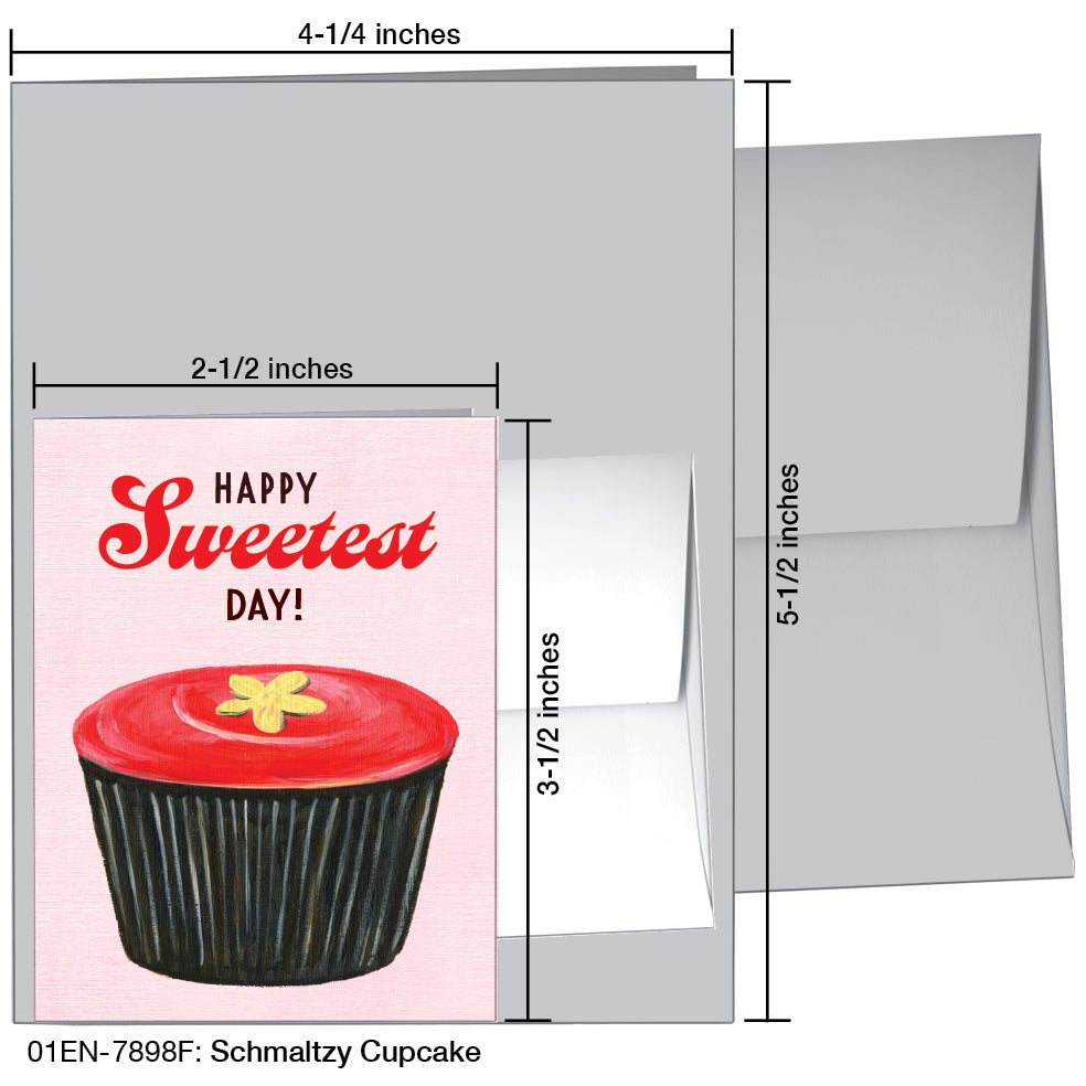 Schmaltzy Cupcake, Greeting Card (7898F)