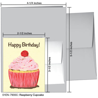 Raspberry Cupcake, Greeting Card (7900C)