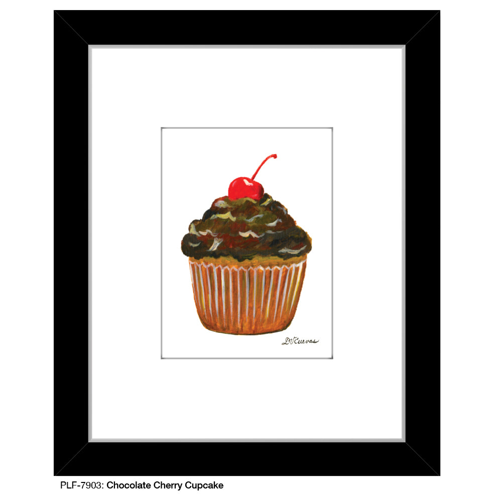 Chocolate Cherry Cupcake, Print (#7903)