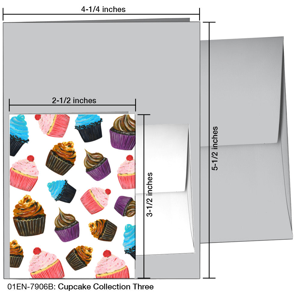 Cupcake Collection Three, Greeting Card (7906B)