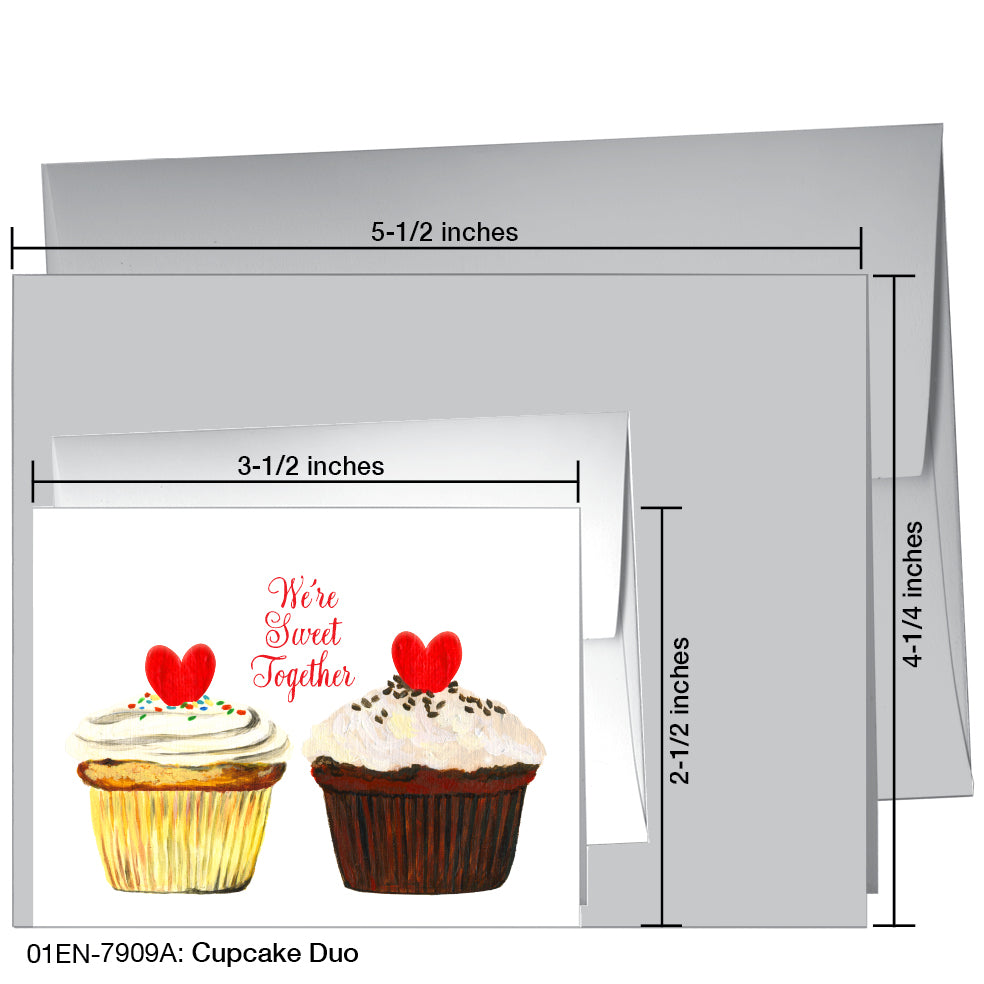 Cupcake Duo, Greeting Card (7909A)