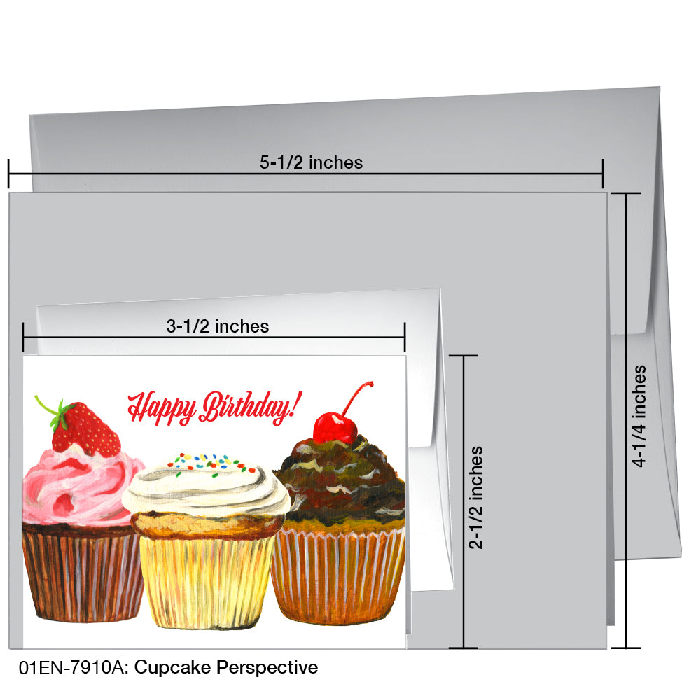 Cupcake Perspective, Greeting Card (7910A)