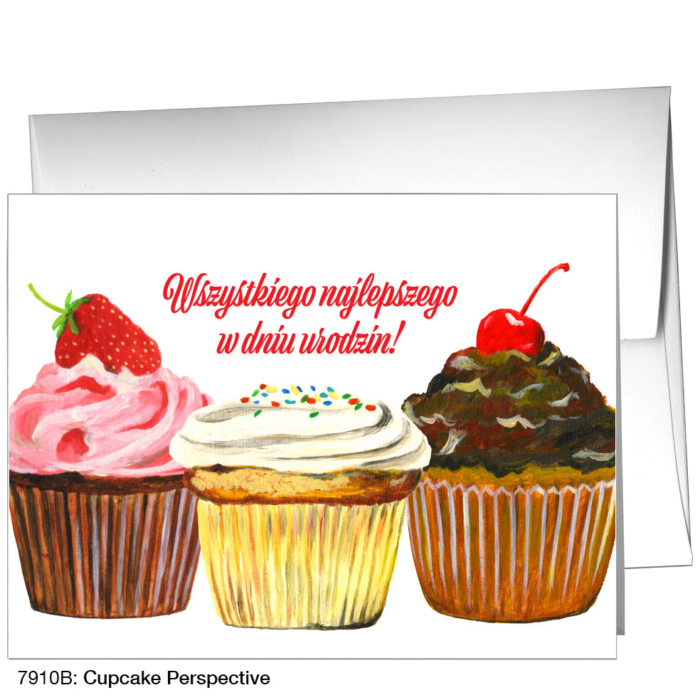 Cupcake Perspective, Greeting Card (7910B)