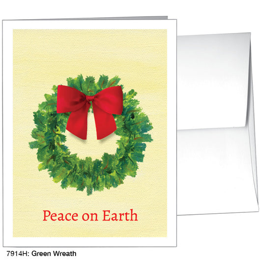 Green Wreath, Greeting Card (7914H)