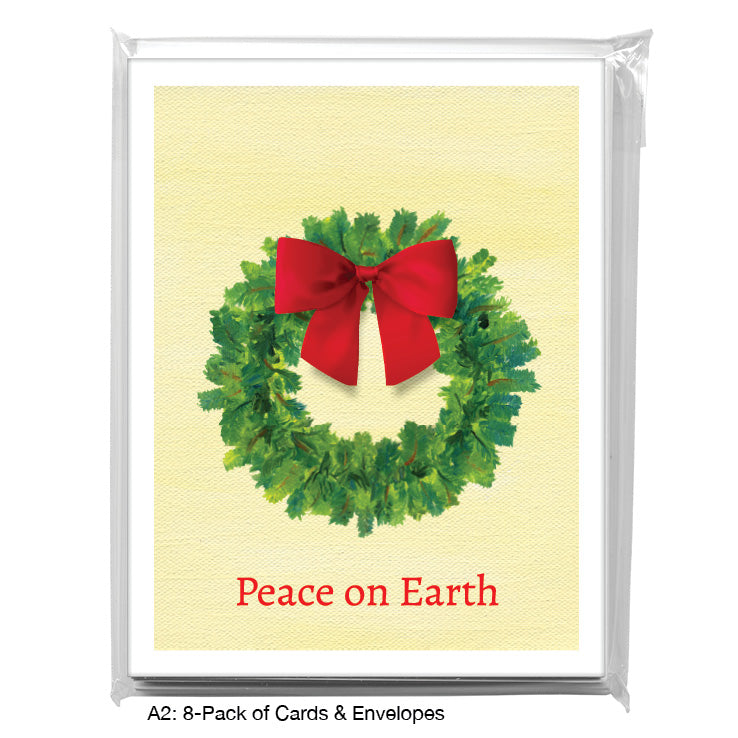 Green Wreath, Greeting Card (7914H)