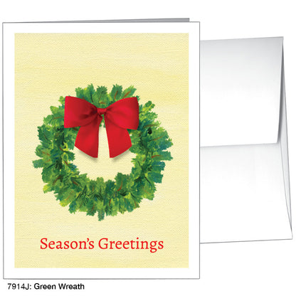 Green Wreath, Greeting Card (7914J)