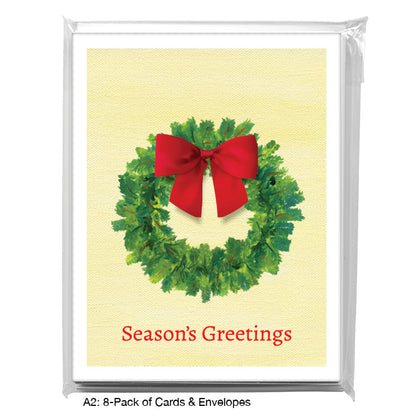 Green Wreath, Greeting Card (7914J)