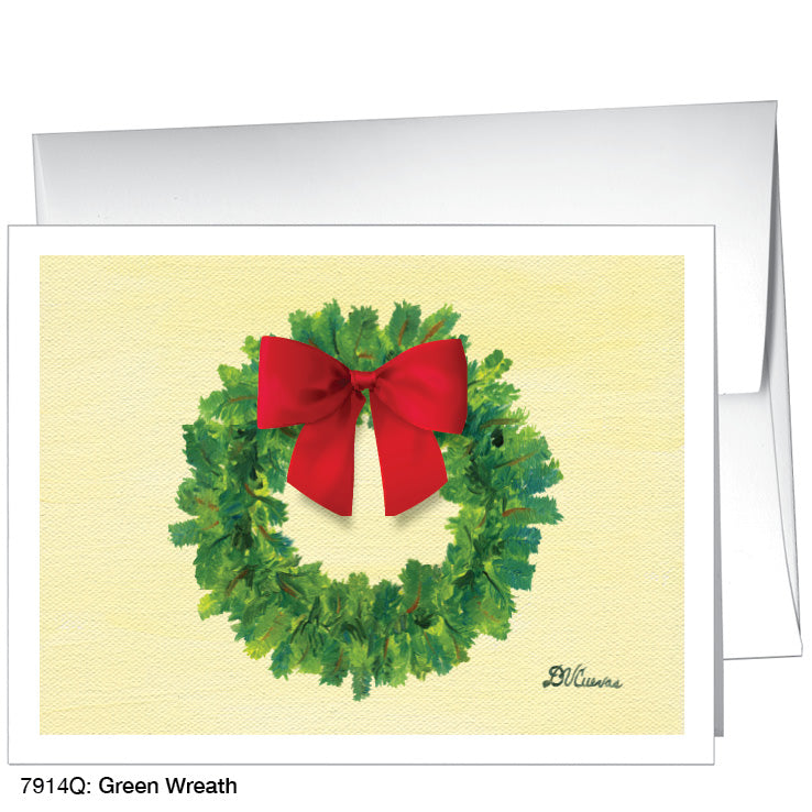 Green Wreath, Greeting Card (7914Q)