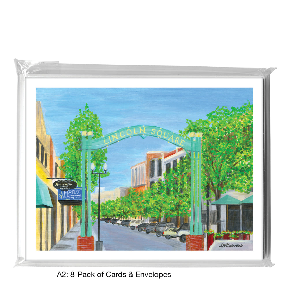 Lincoln Square, Chicago, Greeting Card (7971)