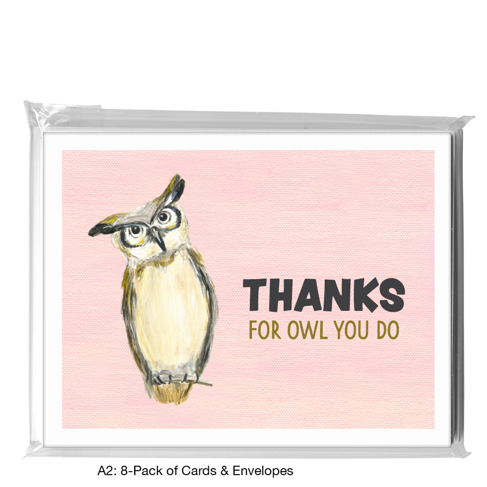 Great Horned Owl, Greeting Card (7992F)