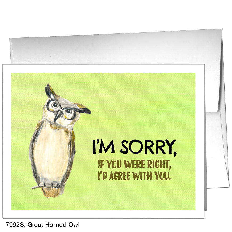 Great Horned Owl, Greeting Card (7992S)