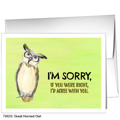 Great Horned Owl, Greeting Card (7992S)