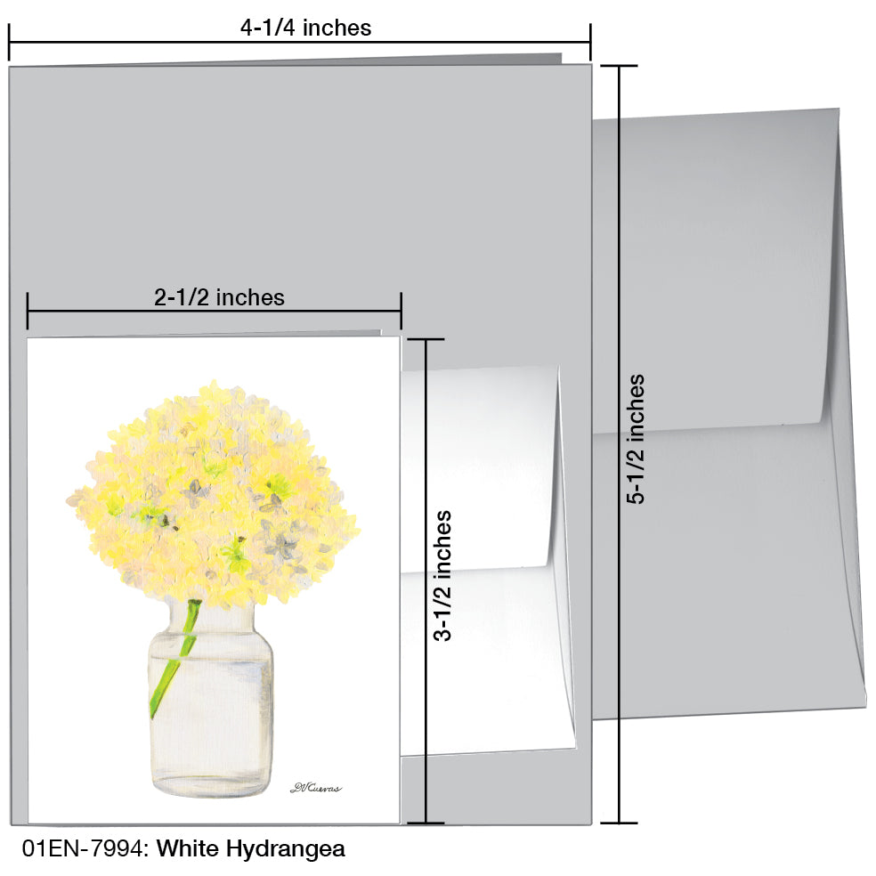 White Hydrangea, Greeting Card (7994)