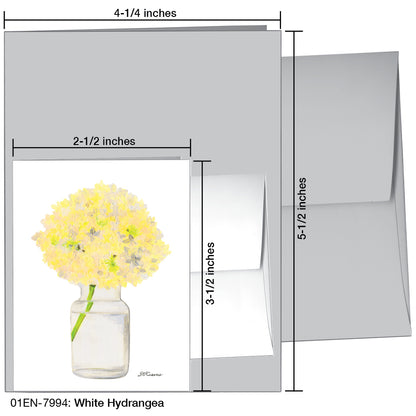 White Hydrangea, Greeting Card (7994)