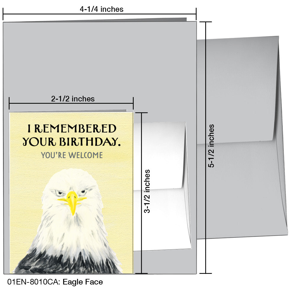 Eagle Face, Greeting Card (8010CA)