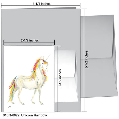 Unicorn Rainbow, Greeting Card (8022)