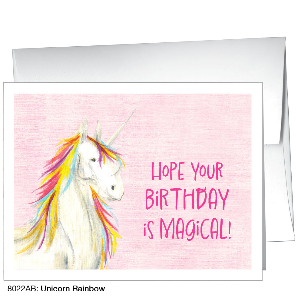 Unicorn Rainbow, Greeting Card (8022AB)