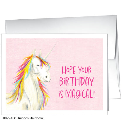 Unicorn Rainbow, Greeting Card (8022AB)