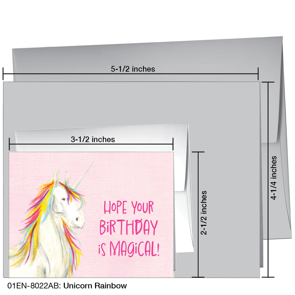 Unicorn Rainbow, Greeting Card (8022AB)