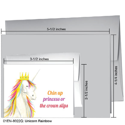 Unicorn Rainbow, Greeting Card (8022G)