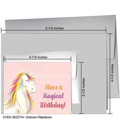 Unicorn Rainbow, Greeting Card (8022YA)