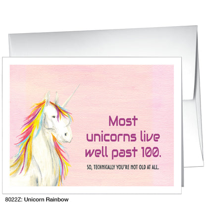 Unicorn Rainbow, Greeting Card (8022Z)