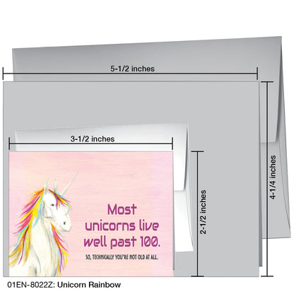 Unicorn Rainbow, Greeting Card (8022Z)