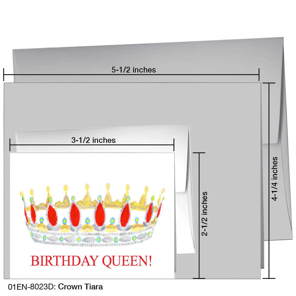 Crown Tiara, Greeting Card (8023D)