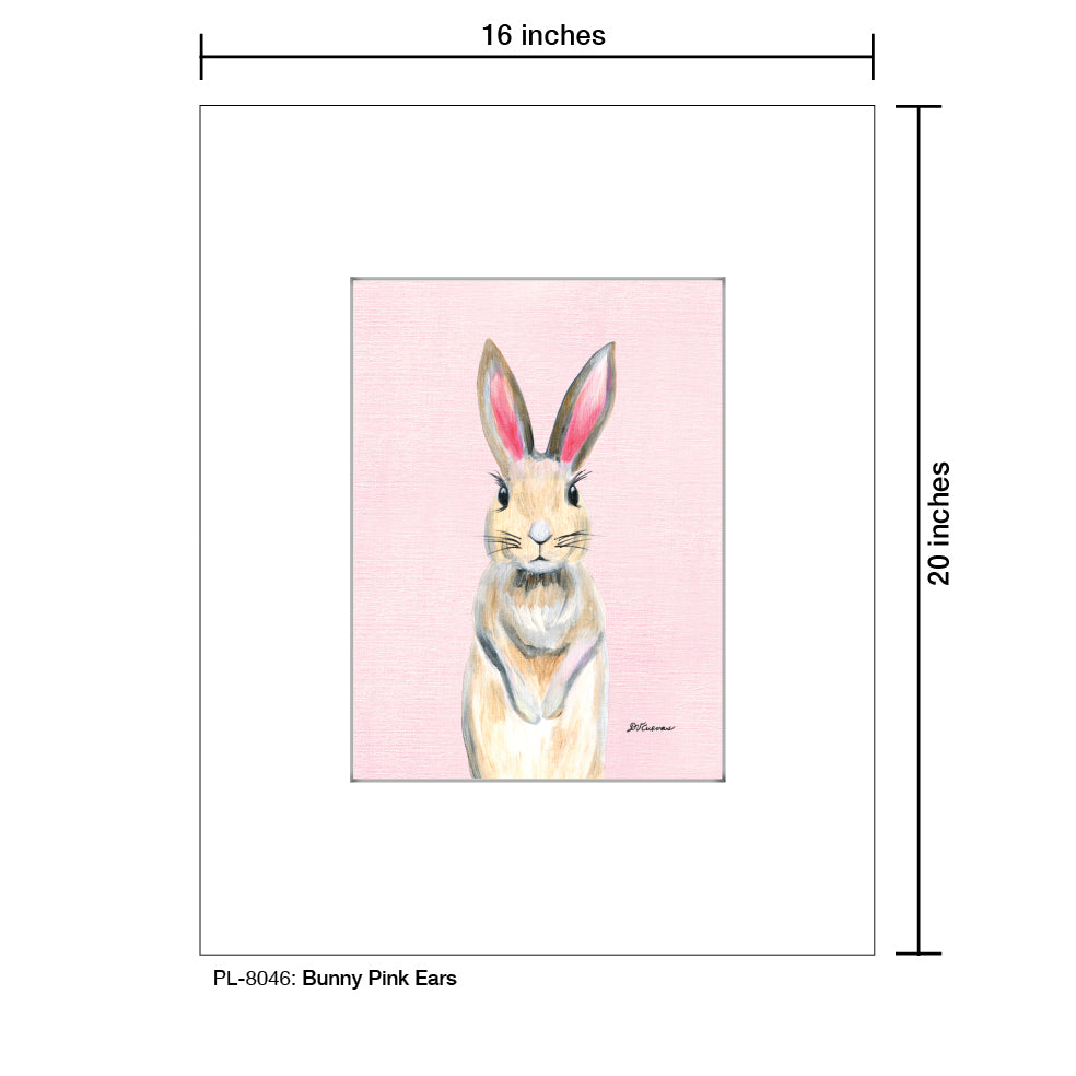 Bunny Pink Ears, Print (#8046)