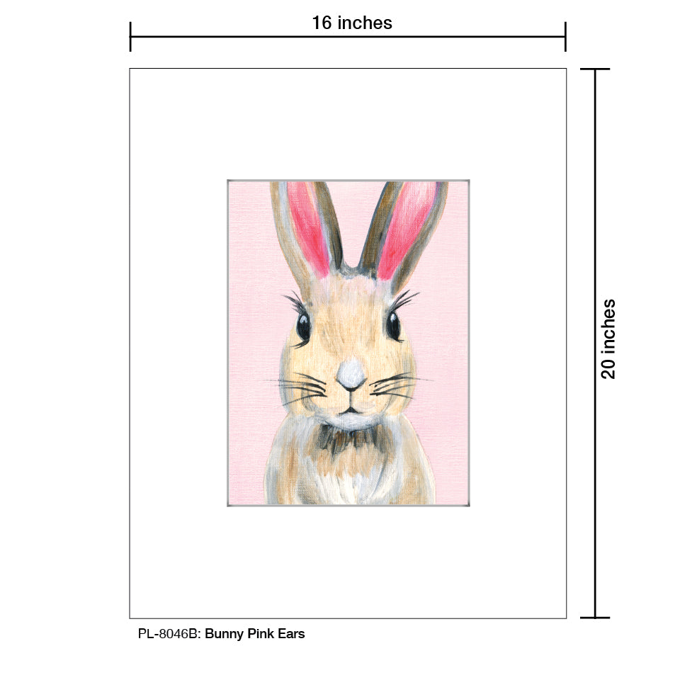 Bunny Pink Ears, Print (#8046B)