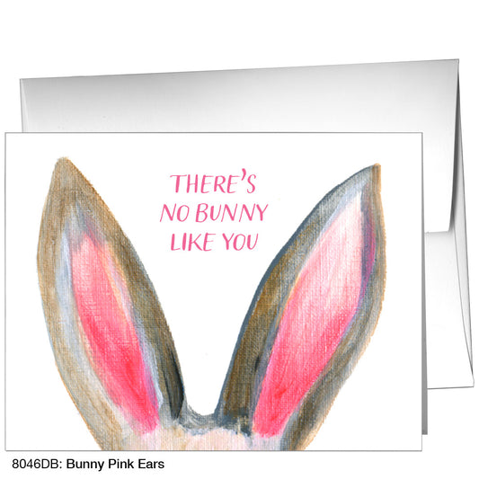 Bunny Pink Ears, Greeting Card (8046DB)