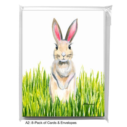 Bunny Pink Ears, Greeting Card (8046P)