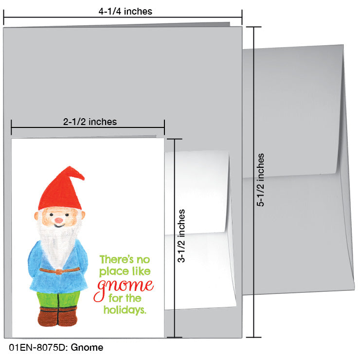 Gnome, Greeting Card (8075D)