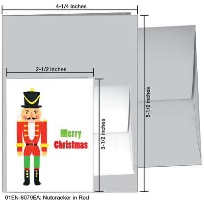 Nutcracker In Red, Greeting Card (8079EA)