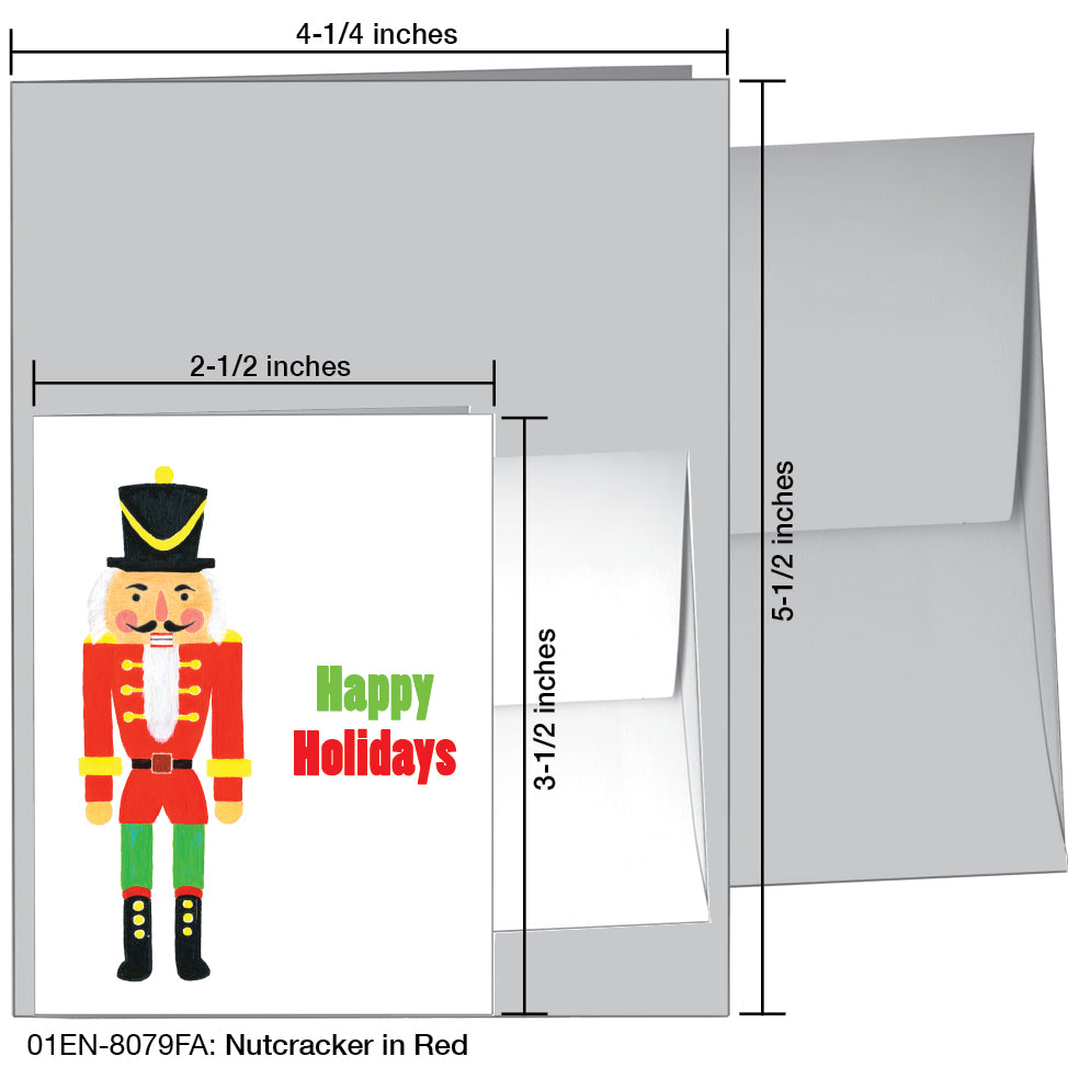 Nutcracker In Red, Greeting Card (8079FA)